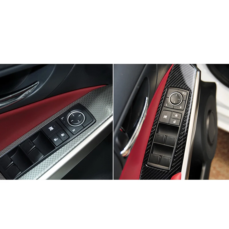 Для Lexus IS250 300 350-19 Автомобильная наклейка из углеродного волокна внутренняя оконная панель Переключатель Крышка отделка наклейки Наклейка s Стайлинг автомобиля