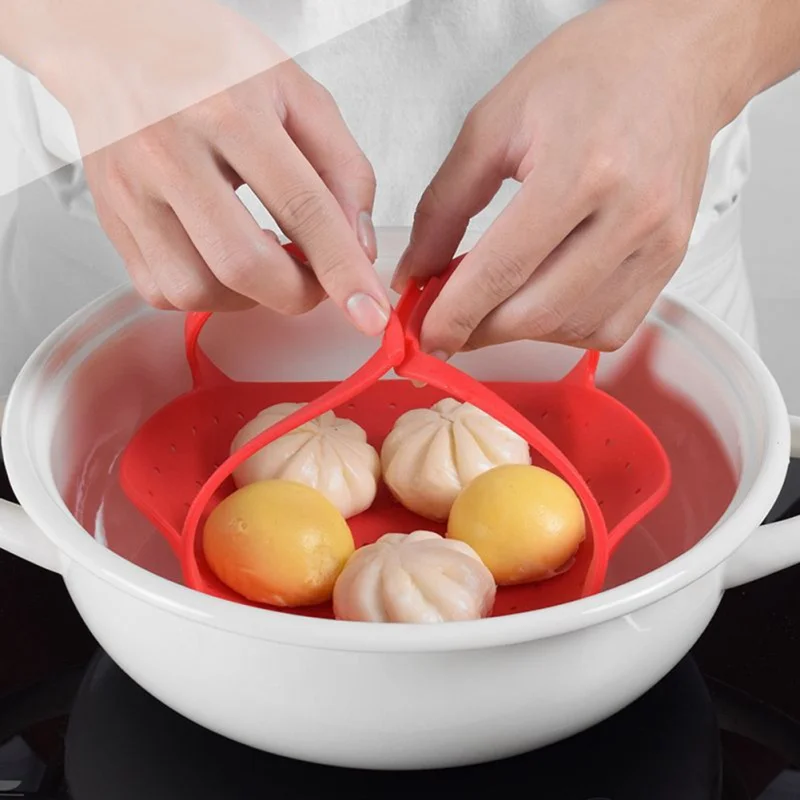 

Steamer Shelf CookwareTelescopic Pot Steaming Tray Stand Multifunction Durable Steamer Rack Kitchen Accessories