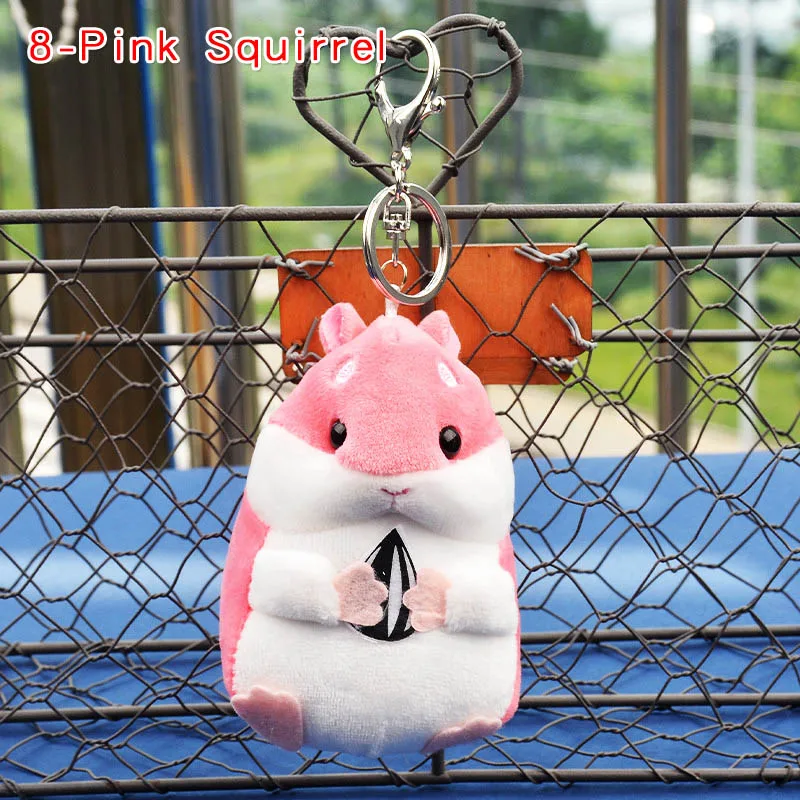 8-Pink Squirrel Kawaii плюшевый брелок-подвеска Kpop аксессуары Аниме медведь динозавр брелок с мышью плюшевые детские игрушки для девочек чучела брелок - Цвет: 8-Pink Squirrel