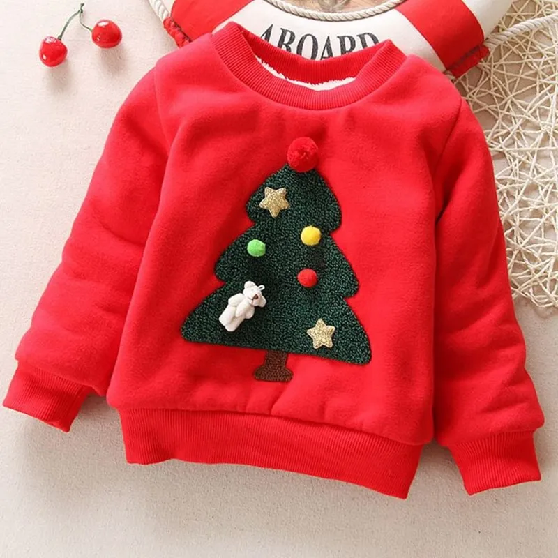 JX1119Red Одежда для маленьких мальчиков и девочек; коллекция года; Зимний пуловер; Детские свитера; Рождественская верхняя одежда с длинными рукавами и рисунком; детская трикотажная одежда с круглым вырезом - Цвет: JX1119Red