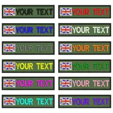 Изготовленные На Заказ Флаг Великобритании армии военные имя патчи персонализированные железные на крючок