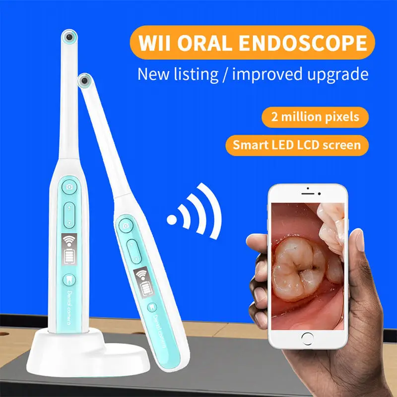 Wifi Беспроводная стоматологическая интраоральная камера HD светодиодный светильник для осмотра зубов эндоскоп стоматологический видео стоматологические инструменты для Iphone Android