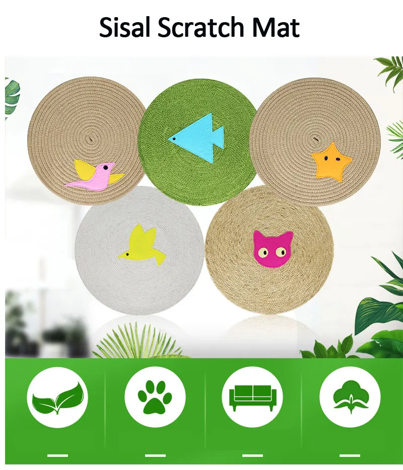 

Sisal Cat Scratcher Board Scratching Post Mat Toy For Catnip Tower Climbing Tree Pad Cooling Litter Mat Lounger Pet