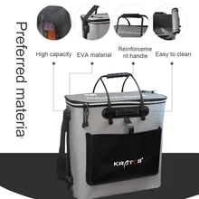Fishing box fishing bucket bucket thickened fishing bucket multi-function scratch-proof fish bucket folding fishing bag fishing box eva customization easy to clean box customized baiting bucket thickening fishing bucket waterproof case