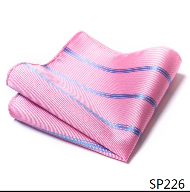 Fashion 100% Silk Hankerchief Scarves Vintage Hankies Men's Pocket Square Handkerchiefs Striped Solid Snot Rag 22*22 cm SP226