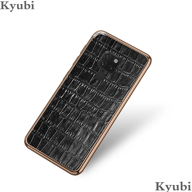 Чехол fundas из натуральной крокодиловой кожи для huawei mate 20 P20 Pro mate 20X с металлической рамкой, однотонный чехол для huawei mate 20X P20
