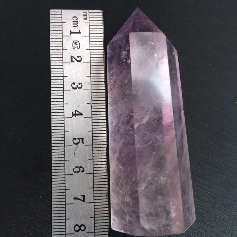 7-8cm 1 шт. натуральный аметист кварц кластер кристалл палочка точечный образец счастливое Исцеление натуральные камни и кристаллы целебные кристаллы Wicca - Цвет: 7-8cm