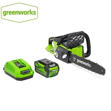 Новая бензиновая бензопила Greenworks 40v 4.0Ah бесщеточная, бензопила 20312, с аккумулятором и зарядным устройством