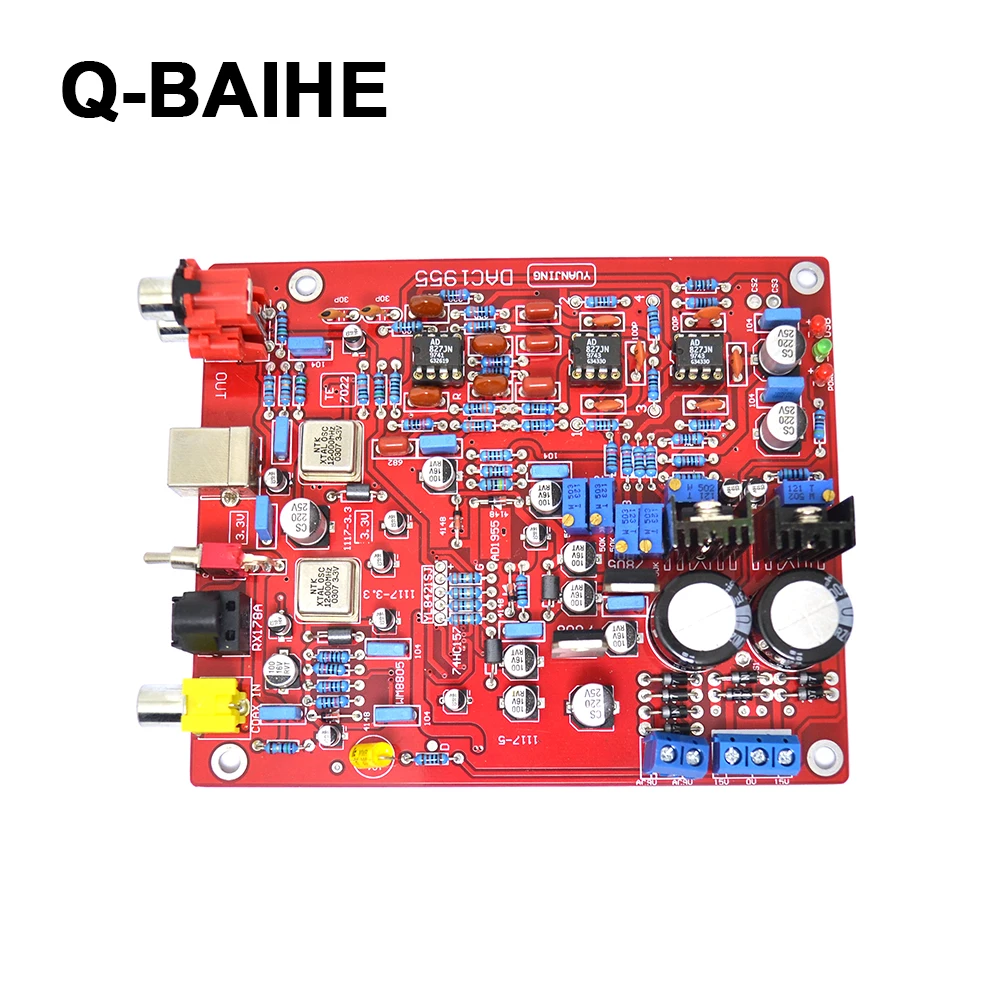 WM8805 + AD1955 PCM2706 коаксиальное волокно USB тройной ЦАП Декодер плата (обновленная