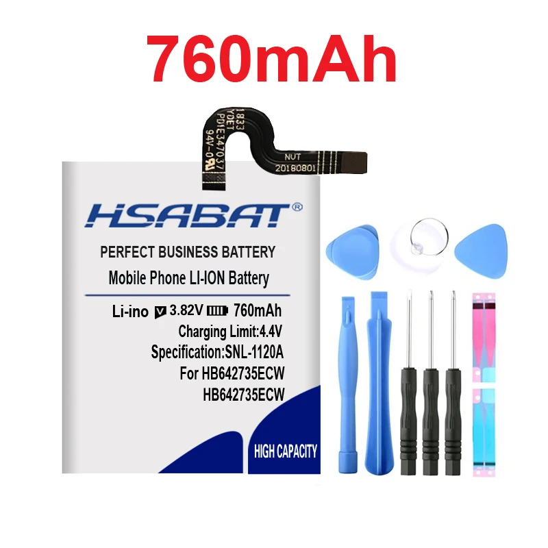 HSABAT 760 мА/ч, HB642735ECW Аккумулятор для Huawei HB642735ECW