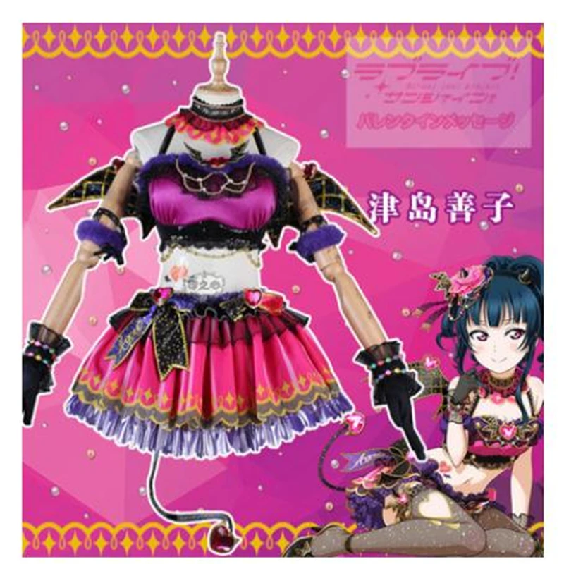

New !! Anime Love Live Cosplay Costume Tsushima Yoshiko Little Devil Cos Dress Women Halloween Christmas Lovely Suit H