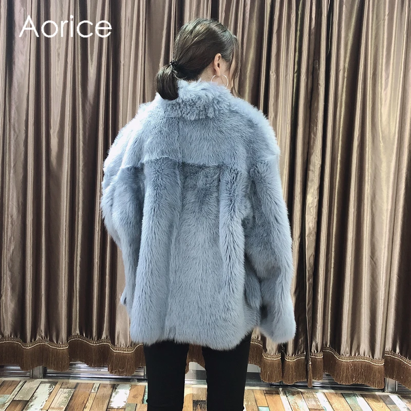 Aorice TX206204 Женское зимнее классическое натуральное пальто из овечьего меха Tuscan куртка с воротником-стойкой Женская модная Натуральная меховая шуба outwe
