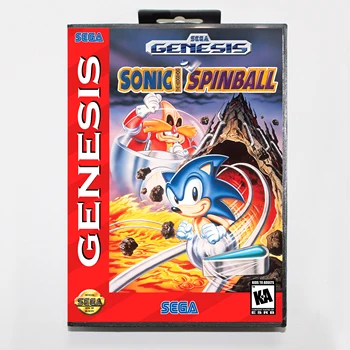 

Sonic the Hedgehog Spinball 16bit MD Game Card For Sega Mega Drive/ Genesis with Retail Box