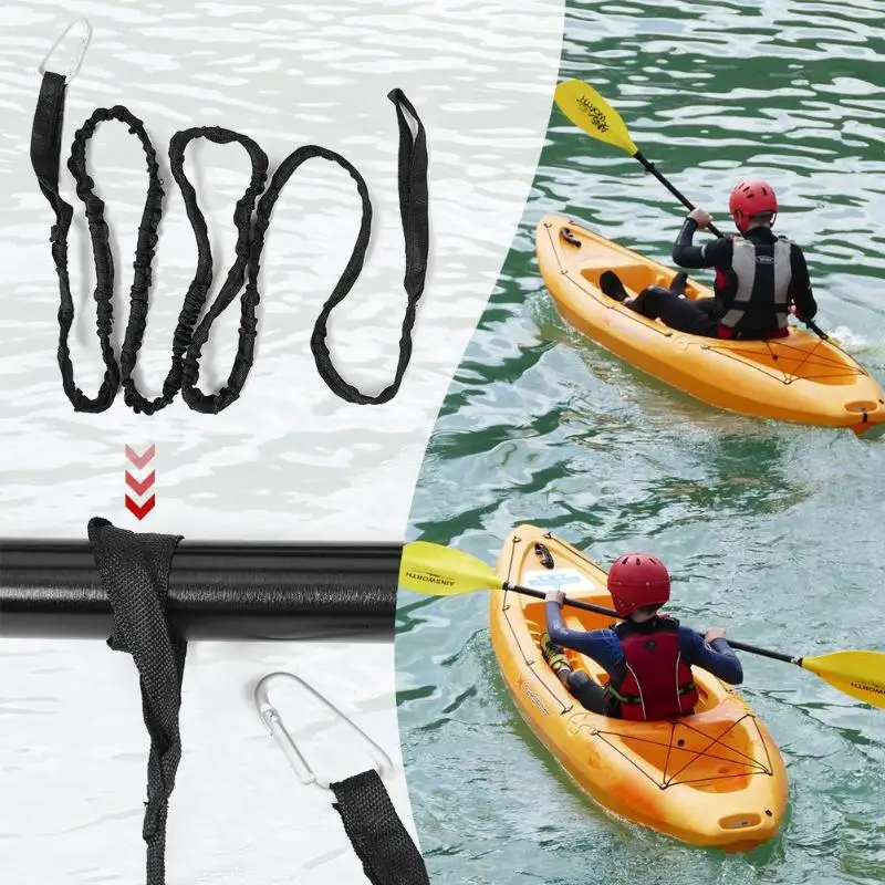 

Elastic Kayak Canoe Paddle Leash Surfboard Surfing Rope Safety Rod Lanyard