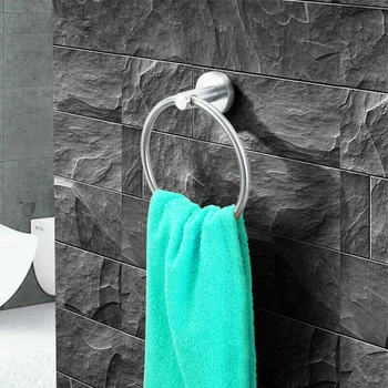 

Luxury Towel Ring Stainless Steel Round Holder Wall Mounted For Kitchen Bathroom Stainless Steel Private Homes