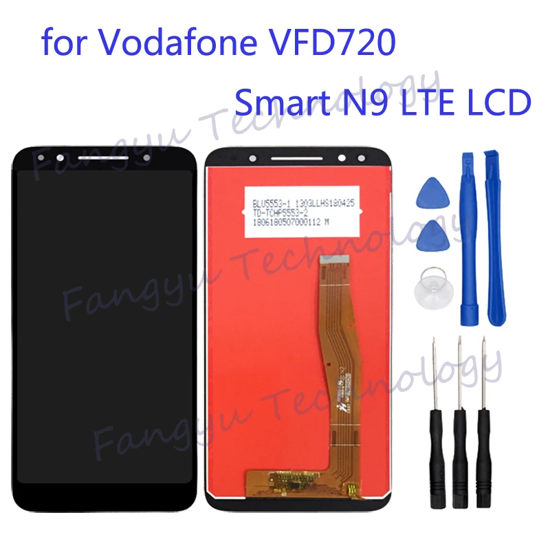 

5.5' 100% Brand New LCD for Vodafone VFD720 Smart N9 LTE LCD display Touch Screen Digitizer Assembly+ tools for reparing