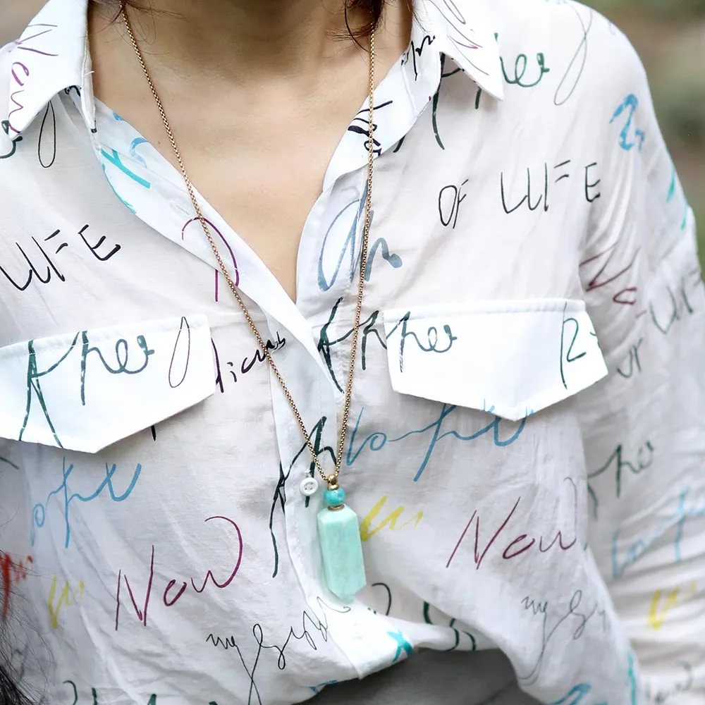 Natural gems stone Essential Oil Diffuser Perfume Bottle Pendant necklace stainless steel jewelry Dropshipping - Image 4