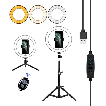

10.2 inch Selfie Ring Light with Tripod Stand Cell Phone Holder Upgraded Dimmable Camera Ring Light for TikTok for iPhone Lamp