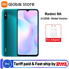 Global Version Xiaomi Redmi 9A Mobile Phone 2GB 32GB ROM MTK Helio G25 Octa Core 6.53" 5000mAh 13MP Camera Smartphone