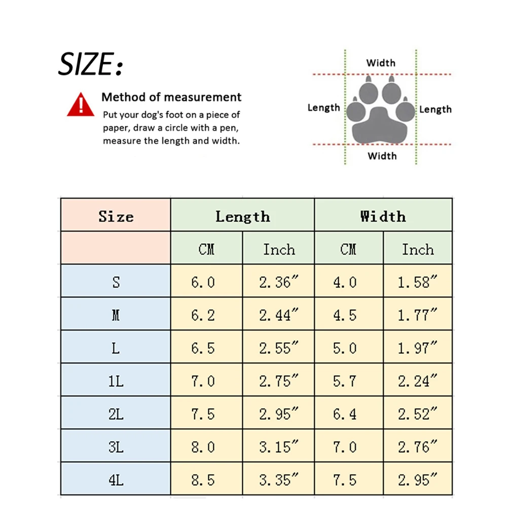 4 шт., водонепроницаемая обувь для собак, зимние носки для собак, износостойкие резиновые сапоги, нескользящая противоскользящая обувь для домашних животных, для средних и больших собак, питбуль
