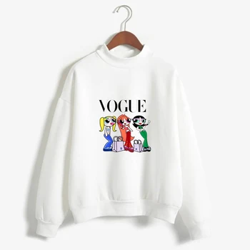 

Kawaii buttercup blossom and bubbles Round Neck Pullover Moletom Cute cartoon Blossom sweatshirt hoodie Pullover Plus Size