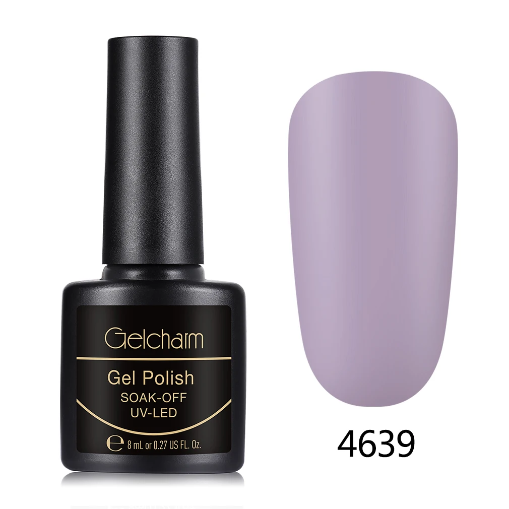 4639 Gelcharm 8 мл матовый эффект УФ-гель для ногтей Гель-лак one step без необходимы вещи наивысшего Базовое покрытие био-Гели Soak Off УФ гель-Лаки DIY гель лак для ногтей - Цвет: 4639