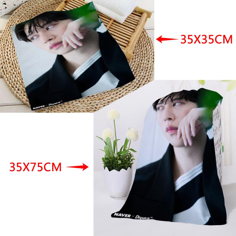 35x35 см, 35x75 см на заказ KPOP Super Junior Kim HeeChul печатные квадратные полотенца микрофибра Абсорбирующая сушка банные полотенца мочалка