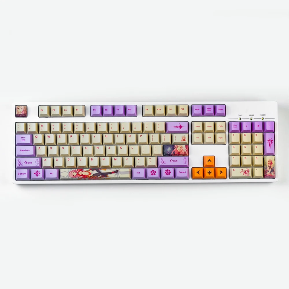 

Anime Guilty Crown Design Keycaps For Cherry Mx Kailh Box Gateron TTC Switch Mechanical Keyboard Cherry Profile PBT Key Cap