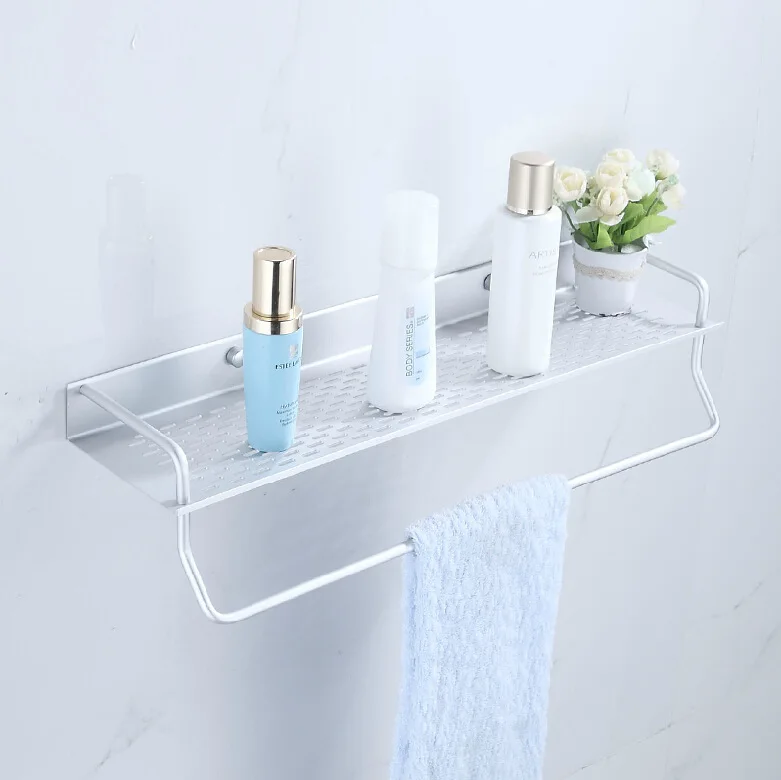 

Space Aluminium Alloy Kitchen Cruet Storage Rack Bathroom Lens Front Cosmetics Storage Shelf Manufacturers Wholesale