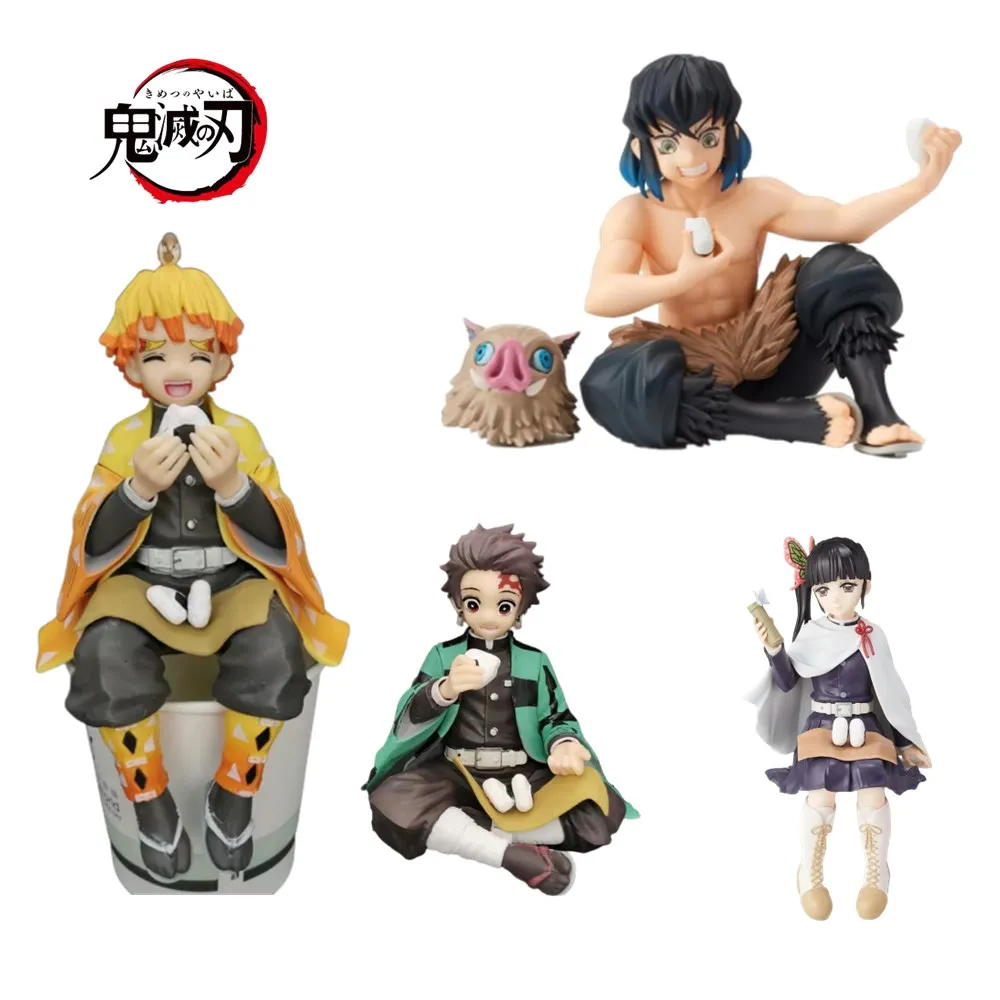 Anime Figures Demon Slayer Tanjirou Zenitsu Inosuke Tsuyuri Kanao PVC Toys Kimetsu no Yaiba Action Figma Collection Decor Model