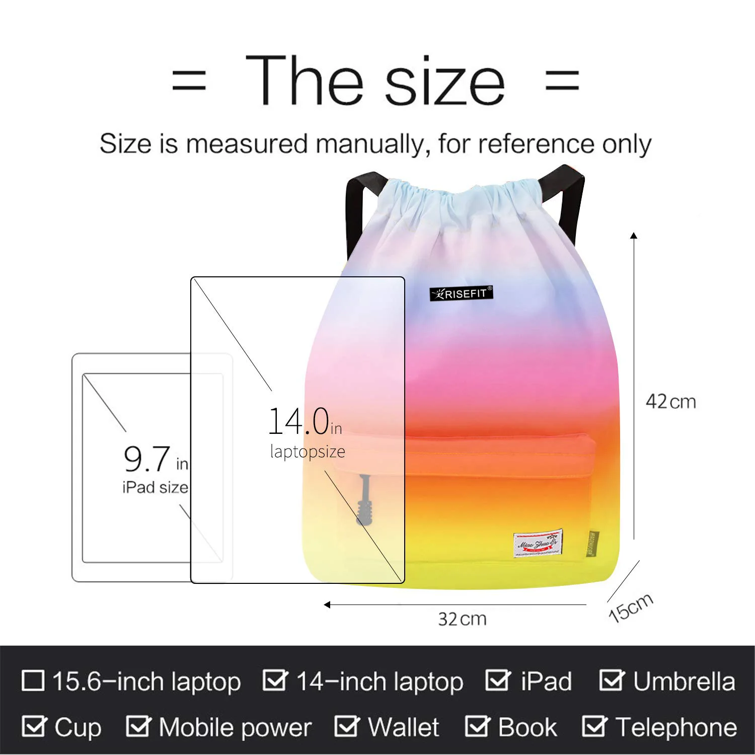 Bag  Summer Waterproof Gym Bag Sports Bag Travel Drawstring Bag Outdoor Bag Backpack for Training Swimming Fitness Bags Softback