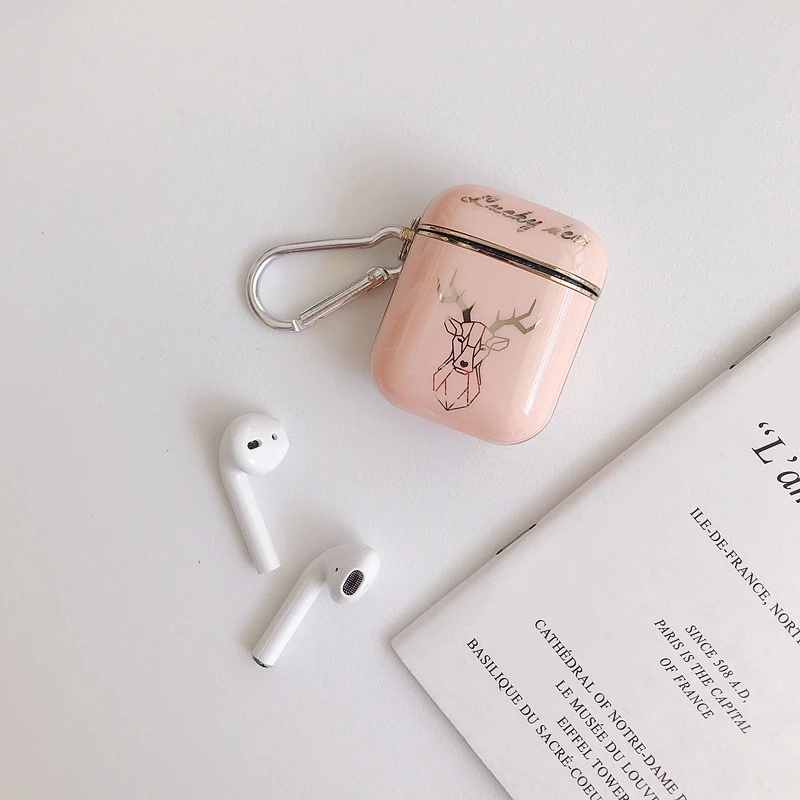Чехол для гарнитуры в стиле лося Apple Airpods 1/2 с проводной зарядкой|Аксессуары