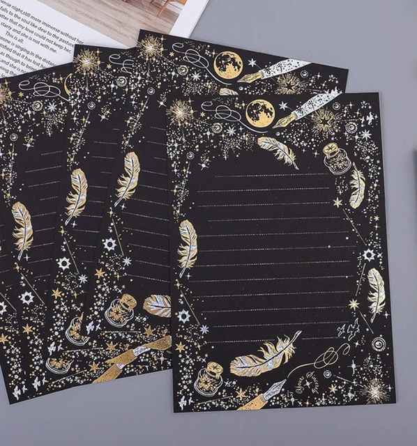 Black - Metallic Gold Foil Lined Envelopes