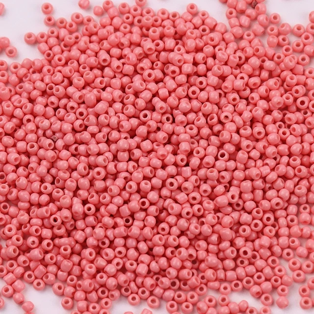 10g 720 Pieces 2mm Austria Solid Color Bead 12/0 Opaque Neon Round Beads Glass Seed Beads Handmade DIY Jewelry Bags Accessories 387 Melon