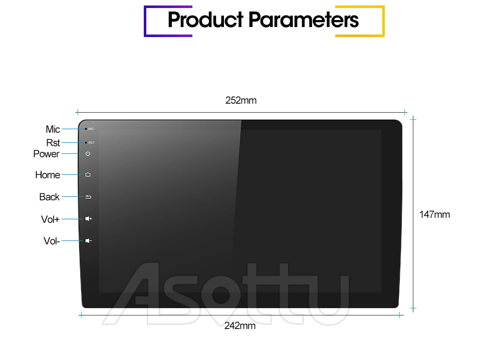 Excellent Asottu 10.1 inch  PX30 android 9.0 car dvd gps navigation radio video player universal radio car universal multimedia 1 din 17