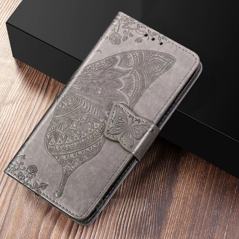 Leather Flip Wallet Case Redmi 5 Plus 6A 7A 8A 8 Note 8T 8 7 6 5 Pro For Xiaomi Mi A3 A2 9 Lite SE Mi 9T K20 3D Butterfly Cover xiaomi leather case card Cases For Xiaomi