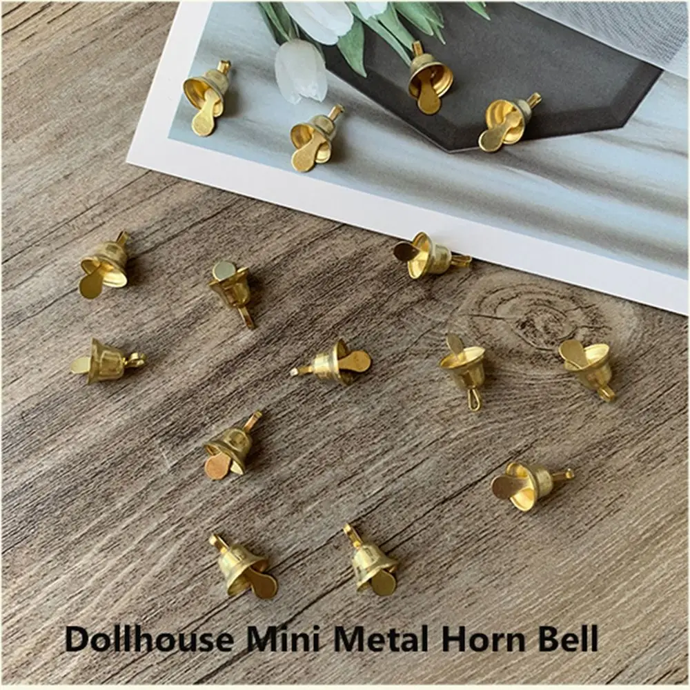 15/20/25Pcs Mini Metal Horn Bell Opening for BJD Doll Christmas Tree Ornaments DIY Handmade House Becor Accessories | Игрушки и хобби