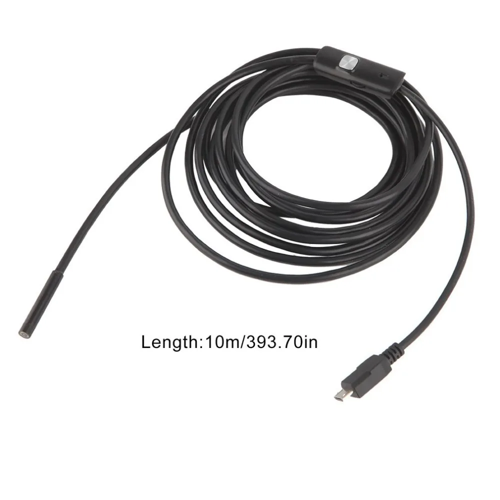 5,5 мм объектив 1 M/1,5 M/2 M/3,5/5 M/10 MCable USB эндоскоп 6LED Водонепроницаемый мини USB автомобильный эндоскоп для осмотра Android телефонов ПК
