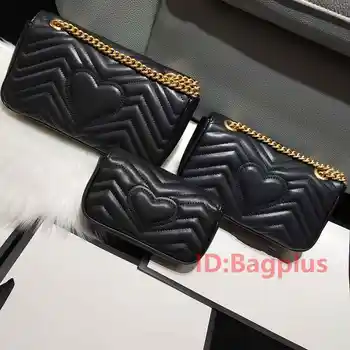 

3 Size High quality Luxury Women ladies Brand Fashion Marmont Designer Genuine Leather Crossbody Handbag Purses Shoulder Bags