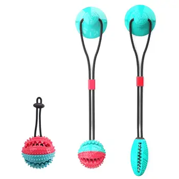

Pet Nibbling Ball 3 Pattern Silicone Molar Suction Cup Toy Soft Chew Toy Pet Dog Toys Rubber Tableware Missing Ball