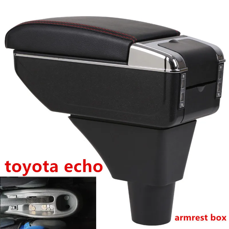 

for toyota echo Armrest box central Store content box with USB interface