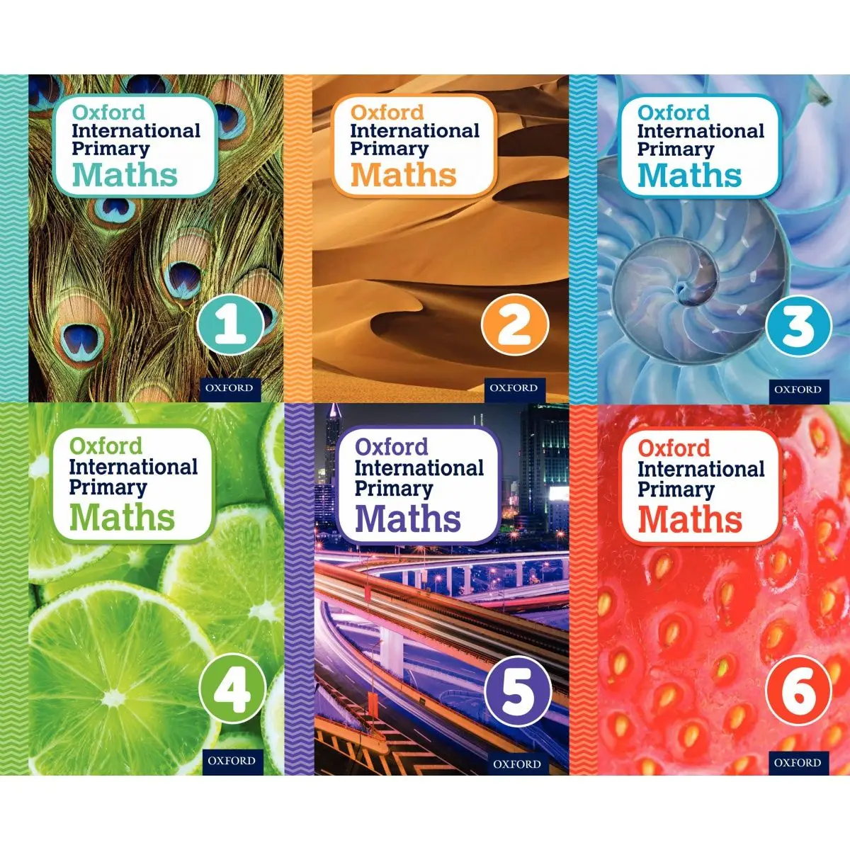 1 Set 6 Books English Oxford Primary School Mathematics Textbook ...