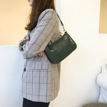 

MABULA Luxury Soft Leather Crocodile Tote Bag High Quality Fashion Casual Shoulder Bags for Women Alligator Pattern Handbag