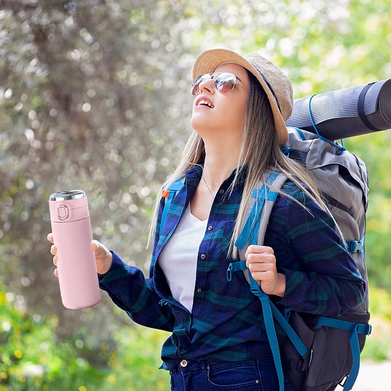 Smart Thermos Temperature Display Bounce Vacuum Flask Thermal Mug Coffee Tea Thermo Bottle Water Bottle water bottle thermal mug stainless steel thermos bottle thermal water bottle stainless steel thermal container 420ml