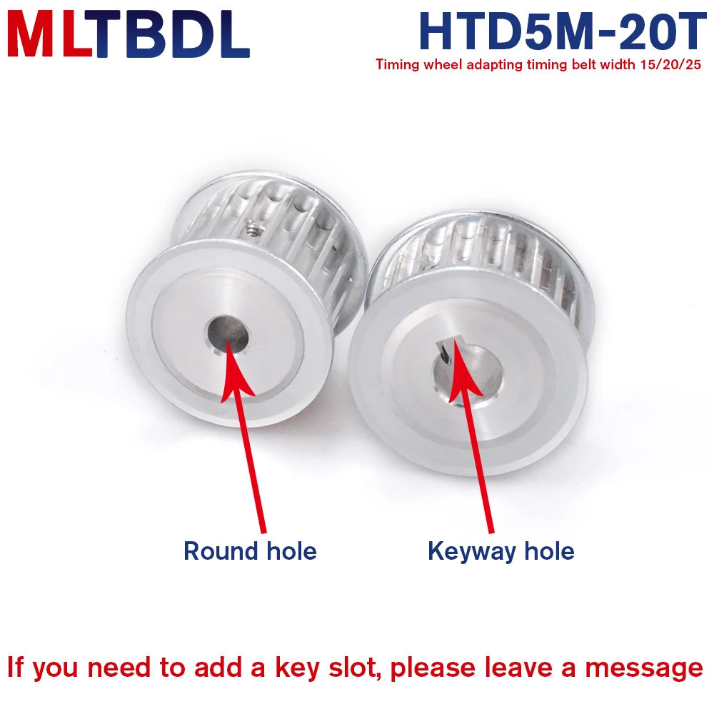 Poulie De Distribution HTD 3M 40 Dents, Alésage 5-28 Mm, For Courroie De 6/10/15/20 Mm De Largeur, Roue Synchrone 40 Dents HTD 3M(10mmk3x1.4mm,3pcs7mm