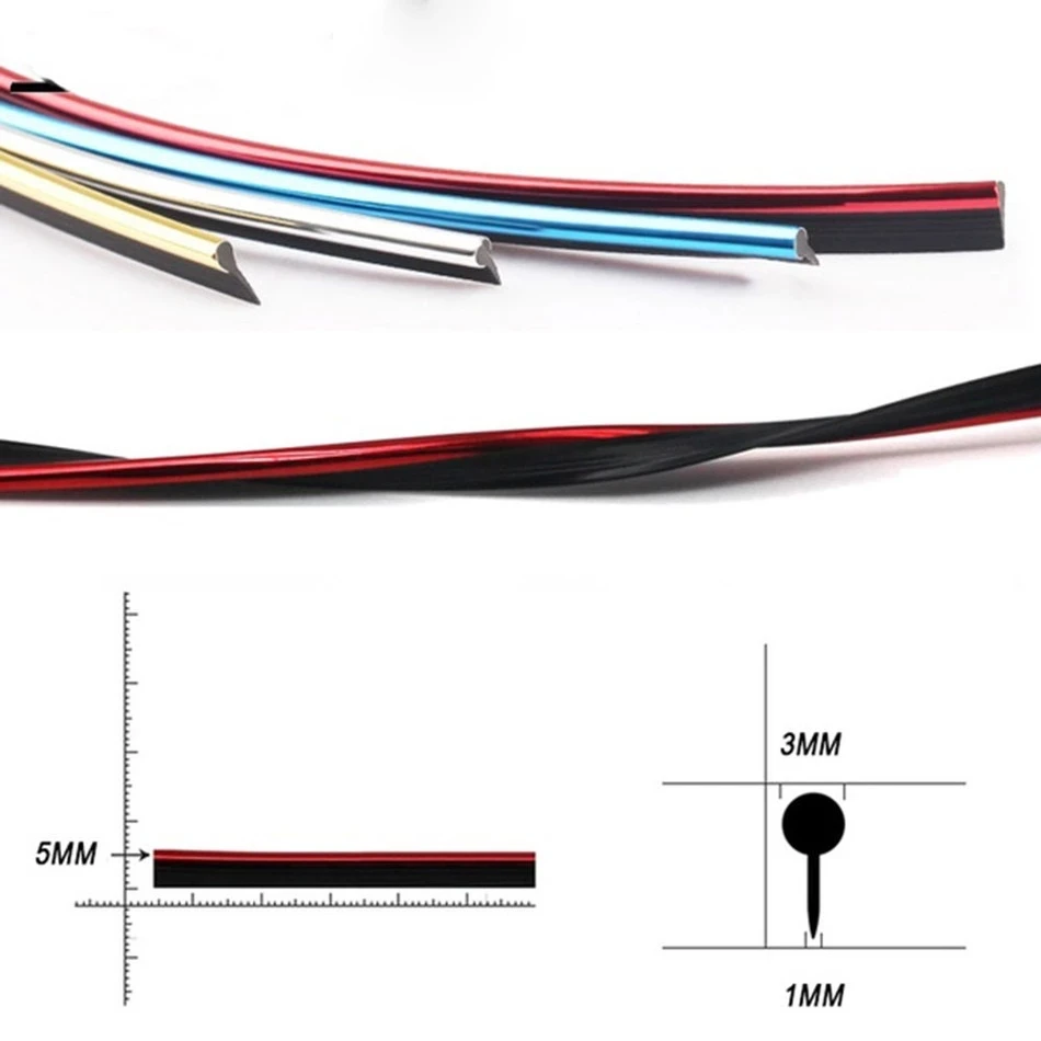 Universal Car Styling Car Interior Decoration Strips Detachable Gap Auto Seal Dashboard Door Edge Moulding Trim Line Strip 10M car moulding decoration,interior mouldings,interior moulding trim strip
