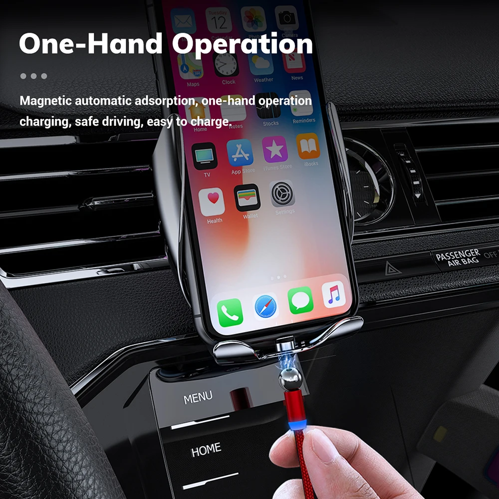 Кабель Micro USB Type C TOPK 1 м Магнитный зарядный шнур для телефона провод зарядки Xiaomi Redmi
