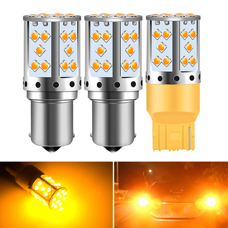 2 шт. Автомобильные светодиодные лампы 35SMD 3030 T20 W21W 1156 BA15S 7440 BAU15S|Сигнальная лампа| |