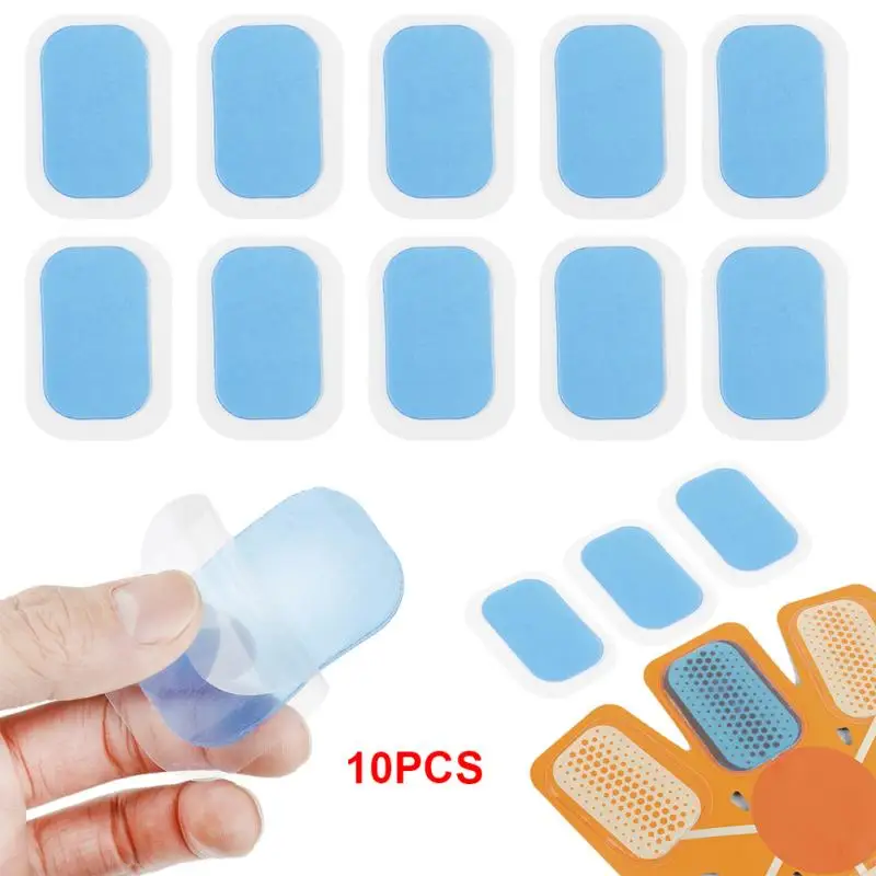 5 Pack Muscle Training Gel Sticker Replecaable Inirritative Hydrogel Mat Pad High Adhesion Exercise Patch For Abdominal Training