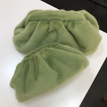 Mao Maoyun посылка, осень и зима, новая плюшевая Сумка-клатч со складками, сумка на плечо, красная с такой же сумочкой